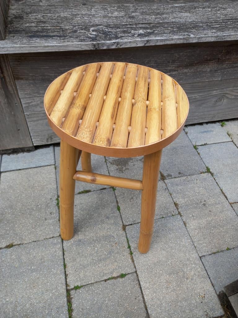 Bamboe krukje, Huis en Inrichting, Krukjes, Ophalen, Hout
