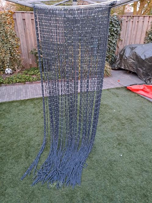 vliegergordijn antraciet grijs pvc buisjes 90 x 230cm 2 stuk, Huis en Inrichting, Stoffering | Gordijnen en Lamellen, Zo goed als nieuw