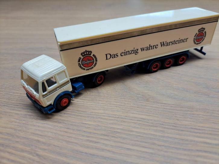 Herpa trekker en oplegger - Warsteiner - 1/87, Hobby en Vrije tijd, Modelauto's | 1:87, Gebruikt, Bus of Vrachtwagen, Herpa, Ophalen of Verzenden