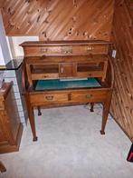 Antiek eiken bureau met rolluik, Ophalen of Verzenden
