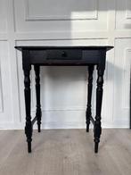 Vintage Frans Mat Zwart Schrijftafeltje met lade, Ophalen