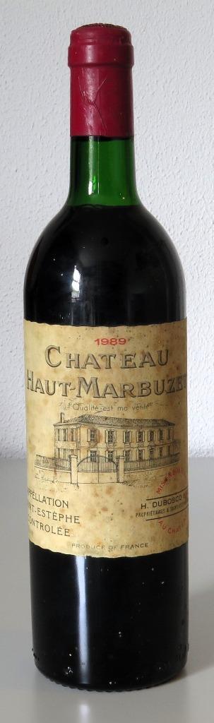 Chateau Haut-Marbuzet 1989; appelation Saint Estephe control beschikbaar voor biedingen