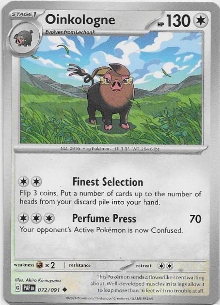 Paldean Fates,  Oinkologne [uncommon] 72/91, Hobby en Vrije tijd, Verzamelkaartspellen | Pokémon, Nieuw, Losse kaart, Ophalen of Verzenden