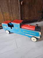 Houten locomotief loopwagen nicoltoys Engeland, Antiek en Kunst, Ophalen of Verzenden