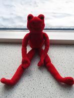 Rode velours kikker merk CACEIS investor services, Kinderen en Baby's, Speelgoed | Knuffels en Pluche, Ophalen of Verzenden, Zo goed als nieuw