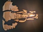 Mooie muurlamp met olifant afbeelding, Ophalen of Verzenden, Zo goed als nieuw, Metaal