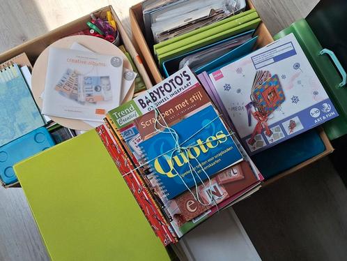 Complete voorraad scrapbookspullen, Hobby en Vrije tijd, Scrapbooking, Zo goed als nieuw, Overige merken, Ophalen