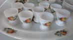 Arcopal Fruit de France eierdopjes jaren 60, Huis en Inrichting, Keuken | Servies, Gebruikt, Overige typen, Ophalen of Verzenden