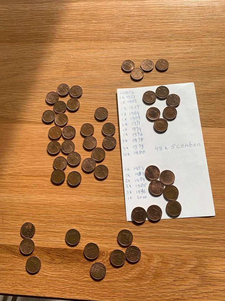 Collectie 5 Cent Munten - Beatrix & Juliana, Postzegels en Munten, Munten | Nederland, Losse munt, 5 cent, Koningin Wilhelmina