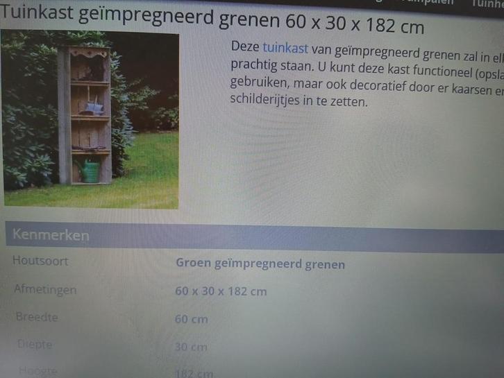 Tuinkastje, Tuin en Terras, Bergingen en Tuinkasten, Nieuw, Overige typen, Hout, Ophalen