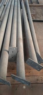 10 zware   dikwandige staanders 6.30 m x10 cm., Doe-het-zelf en Verbouw, Metalen, Ophalen of Verzenden, Zo goed als nieuw