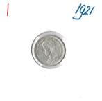 dubbeltje 10 cent 1921 zilver Wilhelmina, zie foto's, Postzegels en Munten, Munten | Nederland, Ophalen of Verzenden, Koningin Wilhelmina