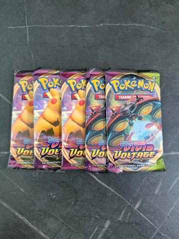 POKEMON - VIVID VOLTAGE - 5x BOOSTERPACK beschikbaar voor biedingen