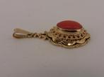 Gouden hanger met bloedkoraal                             G3, Sieraden, Tassen en Uiterlijk, Gebruikt, Overige voorstellingen