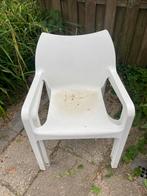 Tuinstoelen wit, kunststof, Tuin en Terras, Ophalen, Gebruikt, Kunststof, Stapelbaar