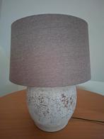 Mooie landelijke tafellamp met stoffen kap, Huis en Inrichting, 50 tot 75 cm, Rustiek, Stof, Ophalen of Verzenden