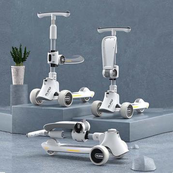 Step zitjes kinderscooter loopfiets LED muziek in 4 kleuren beschikbaar voor biedingen