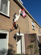 Te huur geboortebord /ooievaar met luierdoek en pop, Ophalen, Zo goed als nieuw, Geboortebord