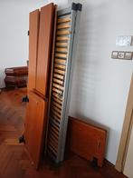 2-persoonsbed, Huis en Inrichting, Slaapkamer | Bedden, Ophalen, Gebruikt, 90 cm, Bruin