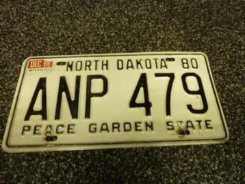 Kentekenplaat licenseplate North Dakota Peace Garden State beschikbaar voor biedingen