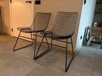 Twee zwarte wire stoelen van HKliving / draadstoelen, Huis en Inrichting, Twee, Ophalen of Verzenden, Zo goed als nieuw