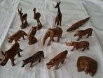 Houten diertjes uit Afrika, Antiek en Kunst, Kunst | Beelden en Houtsnijwerken, Ophalen of Verzenden