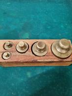 gewichten antiek messing in blok, Ophalen of Verzenden