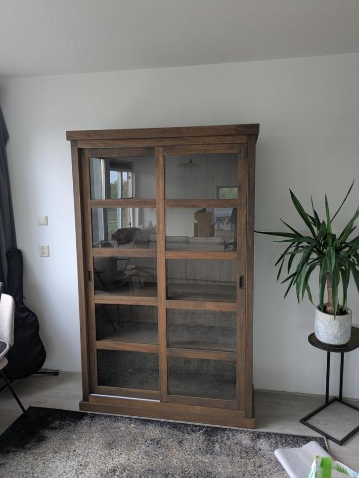 Prachtige vitrinekast, Huis en Inrichting, Kasten | Vitrinekasten, Zo goed als nieuw, 150 tot 200 cm, 50 tot 100 cm, 25 tot 50 cm
