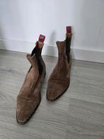 Bruine suede enkellaarsjes Maison Scotch, maat 38, Kleding | Dames, Schoenen, Ophalen of Verzenden, Zo goed als nieuw, Bruin