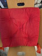 4 chair pillows, Huis en Inrichting, Woonaccessoires | Kussens, Ophalen, Zo goed als nieuw, Rood, Vierkant