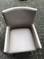 4 stoelen met wieltjes (taupe), Huis en Inrichting, Fauteuils, Overige materialen, Minder dan 75 cm, Ophalen of Verzenden, Zo goed als nieuw