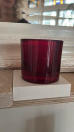 Iittala kivi waxinehouder rood glas, Huis en Inrichting, Overige materialen, Blauw, Ophalen of Verzenden, Zo goed als nieuw