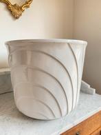 XXL bloempot wit keramiek West Germany 40cm ø x 34cm h, Gebruikt, Rond, Binnen, Nvt