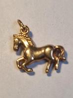 Gouden hanger paard, Verzenden, Zo goed als nieuw, Goud, Goud