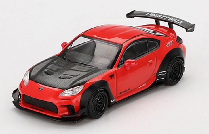 Jsn Mini GT 1:64 Toyota GR86 '24, rood (LB Nation red), Hobby en Vrije tijd, Modelauto's | Overige schalen, Nieuw, Auto, Ophalen of Verzenden