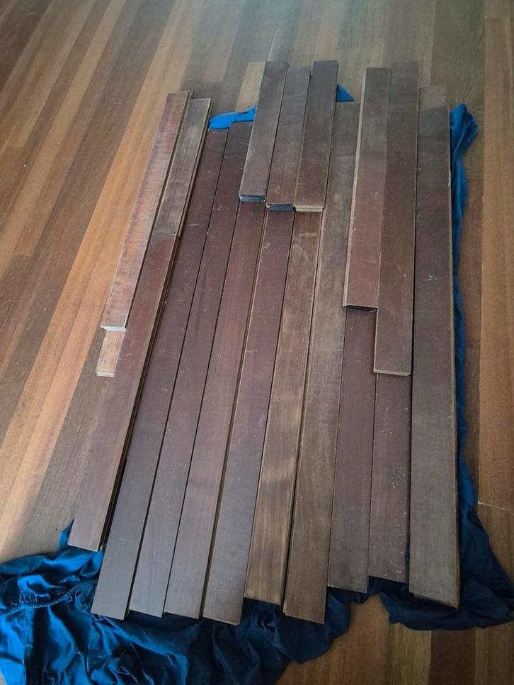 20 Jatoba Houten Vloerdelen/ planken, Doe-het-zelf en Verbouw, Hout en Planken, Gebruikt, Ophalen of Verzenden