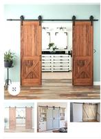 Nette dubbele schuifdeur rail incl.deur oogangdelen - 2.80m, Doe-het-zelf en Verbouw, Ophalen of Verzenden, Schuifdeur, Binnendeur