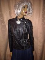 Prachtige leather jasje van froccella maat 40 zwart, Maat 38/40 (M), Zwart, Ophalen of Verzenden, Zo goed als nieuw