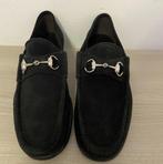 Gucci black suède moccasins maat 40.5, Kleding | Heren, Schoenen, Verzenden, Zwart, Zo goed als nieuw, Gucci