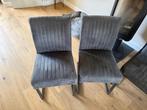 Eetkamer set - 2 stoelen en bankje, Ophalen, Twee, Zo goed als nieuw, Stof