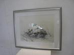 A, Buikema, Zwaan met jongen, 88x72, Antiek en Kunst
