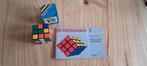 Rubiks Kubus met RK spellenboekje en doosje, vintage, retro, Hobby en Vrije tijd, Denksport en Puzzels, Ophalen of Verzenden, Minder dan 500 stukjes
