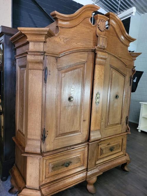 Antieke kast barok massief eiken demontabel 1,90 m x 2,30 m, Antiek en Kunst, Antiek | Meubels | Kasten, Ophalen