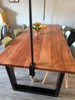 Mooie tafel van mango hout. Massief blad, Ophalen, Zo goed als nieuw, Rond, 50 tot 100 cm