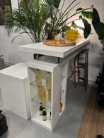 Witte statafel / barmeubel, Huis en Inrichting, Ophalen, Gebruikt
