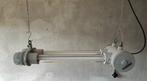 Industriële lamp, bunkerlamp met dimbaar led, Huis en Inrichting, Lampen | Hanglampen, Ophalen, Gebruikt, Glas, 75 cm of meer