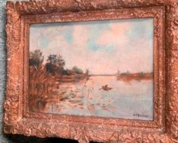 Schilderij Antiek Haagse school schilderij schilder ??., Antiek en Kunst, Kunst | Schilderijen | Klassiek, Ophalen of Verzenden