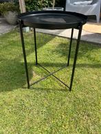Te koop: bijzettafel zwart, Huis en Inrichting, Tafels | Bijzettafels, Ophalen, Minder dan 55 cm, Gebruikt, Metaal of Aluminium