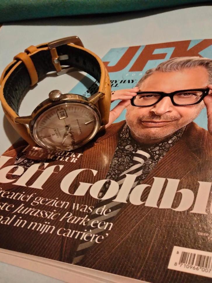 Edox Hydrostar Date, Sieraden, Tassen en Uiterlijk, Armbanden, Gebruikt, Staal, Zilver, Ophalen of Verzenden