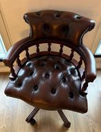 Chesterfield bureaustoel Captains mahoniehout, Antiek en Kunst, Antiek | Meubels | Stoelen en Banken, Ophalen